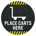 Place Carts Here Floor Decal