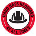 Hard Hats Required At All Times Floor Decal