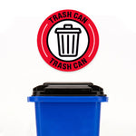 Red Trash Can Floor Decal