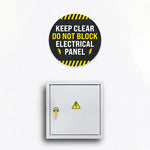 Keep Clear Do Not Block Electrical Panel Floor Decal