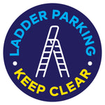 Blue Ladder Parking Keep Clear Floor Decal