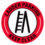 Red Ladder Parking Keep Clear Floor Decal