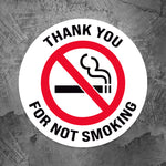 Thank You For Not Smoking Floor Decal