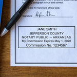 Pink Arkansas Notary Stamp