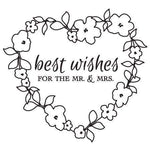 Best Wishes Floral Heart Stamp