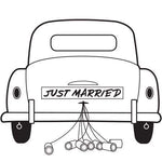 Just Married Car Stamp