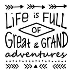 Life Is Full Of Great Adventures Stamp