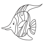 Moorish Idol Fish Stamp