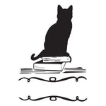 Black Cat Ex Libris Stamp