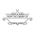 From The Library Of Ex Libris Stamp