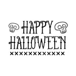 Happy Halloween Skull Stamp