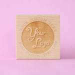 1" by 1" Wood Rubber Stamp