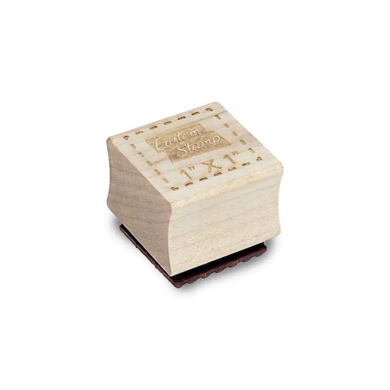 Design a Custom Wood Rubber Stamp L4.5 x H2.5