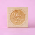 2" by 2" Wood Rubber Stamp