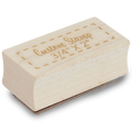 3/4" by 2" Wood Rubber Stamp