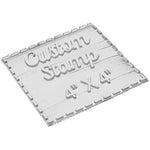4" by 4" Custom Clear Stamp