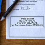 Pink Delaware Notary Stamp