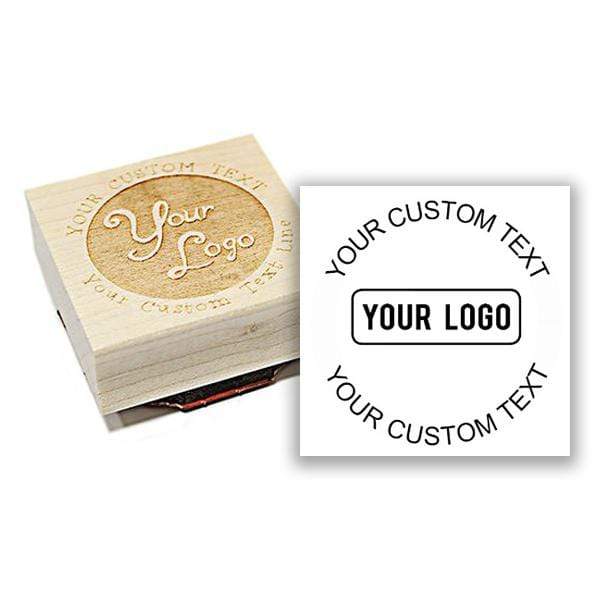 Custom Logo Rubber Stamps Wood  Custom Logo Self Inking Stamp