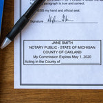 Pre-Inked Michigan Notary Stamp