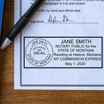 Pre-Inked Montana Notary Stamp