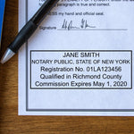 Pink New York Notary Stamp